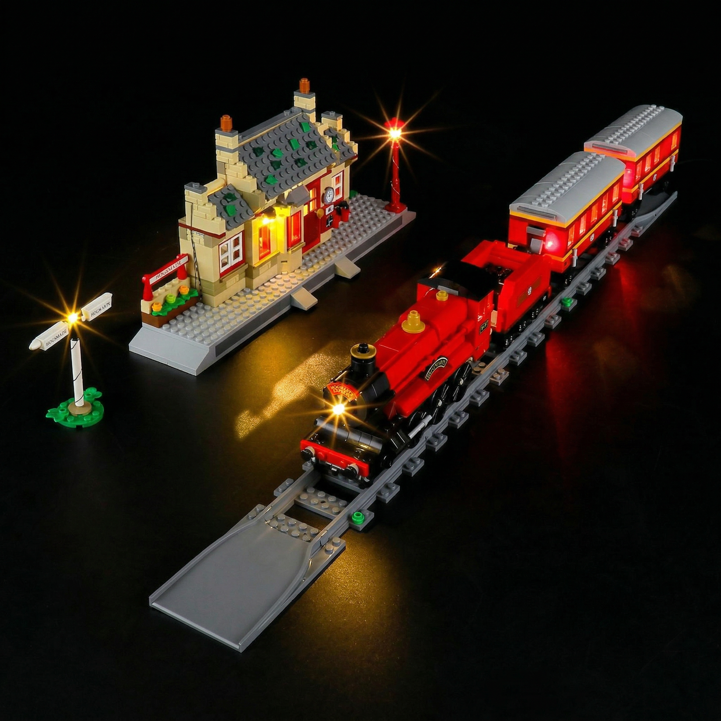 Kit de Iluminação para o Expresso de Hogwarts e Estação de Hogsmeade (1074 peças)