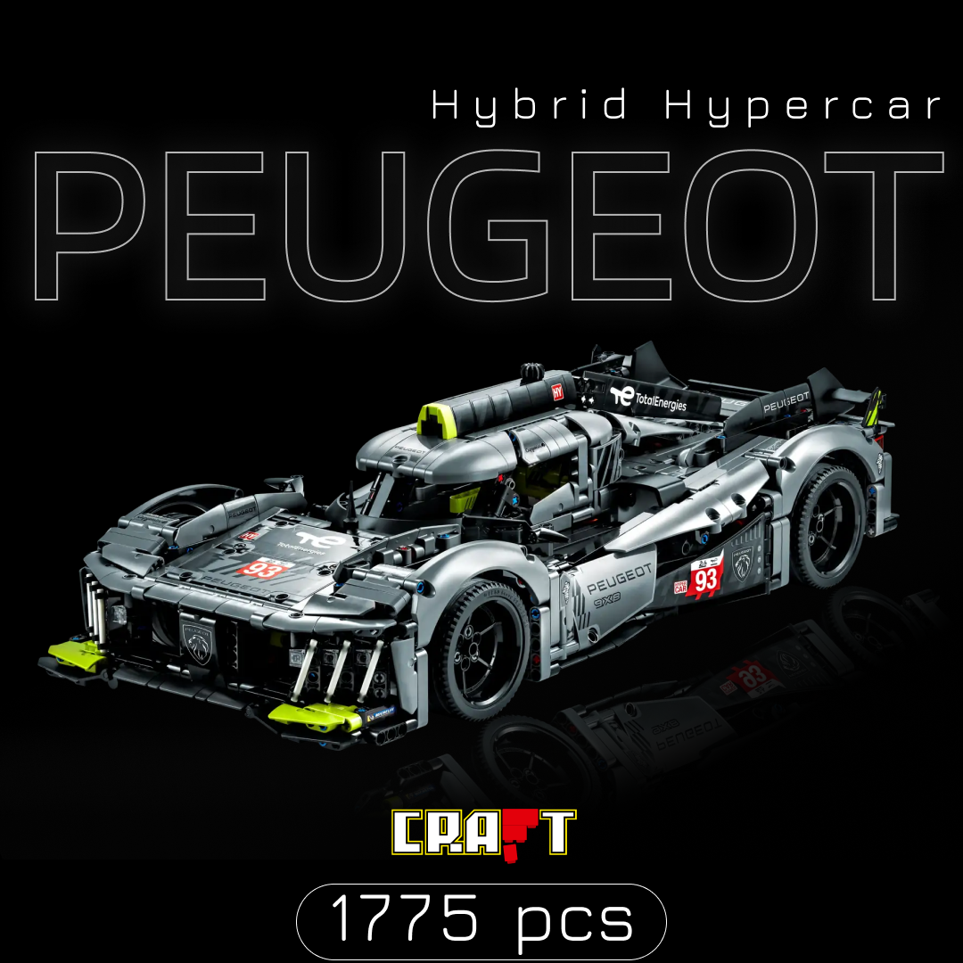 Peugeot 9x8 LeMan Hybrid Hypercar (1775 peças) – Brics Craft