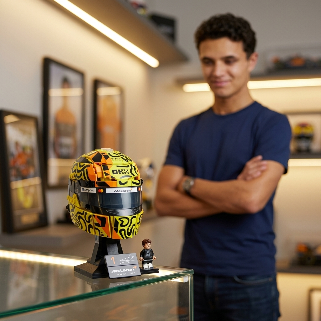 Capacete McLaren Mastercard - Lando Norris (793 peças) - imagem ambientada 7 - 20260702-180303
