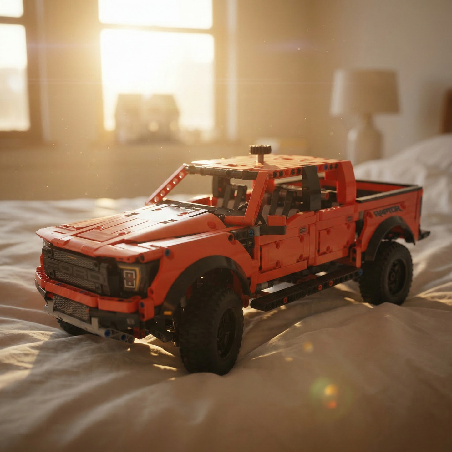 Ford F-150 Raptor Vermelho (1379 peças)