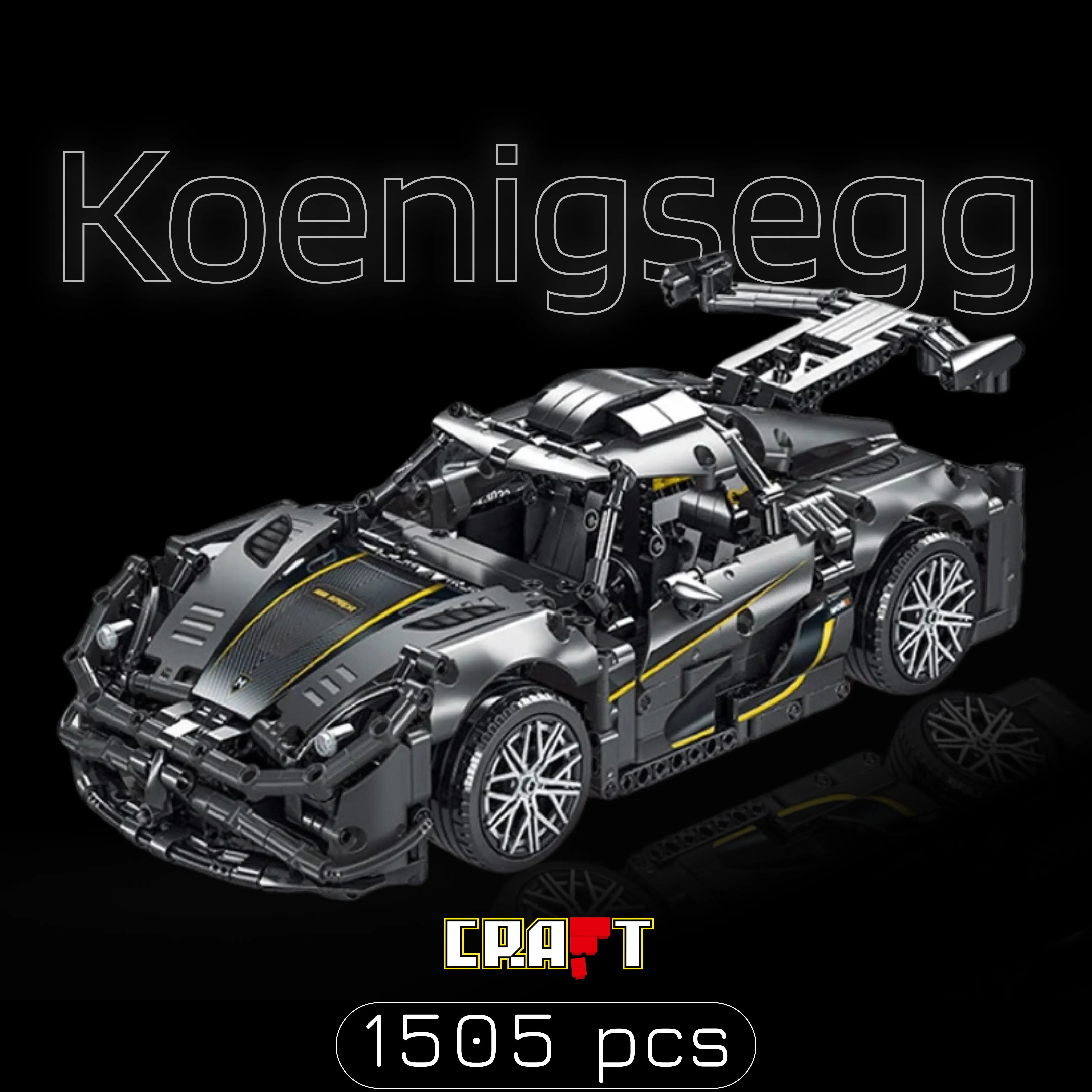 Koenigsegg One:1 (1505 pçs) – Brics Craft