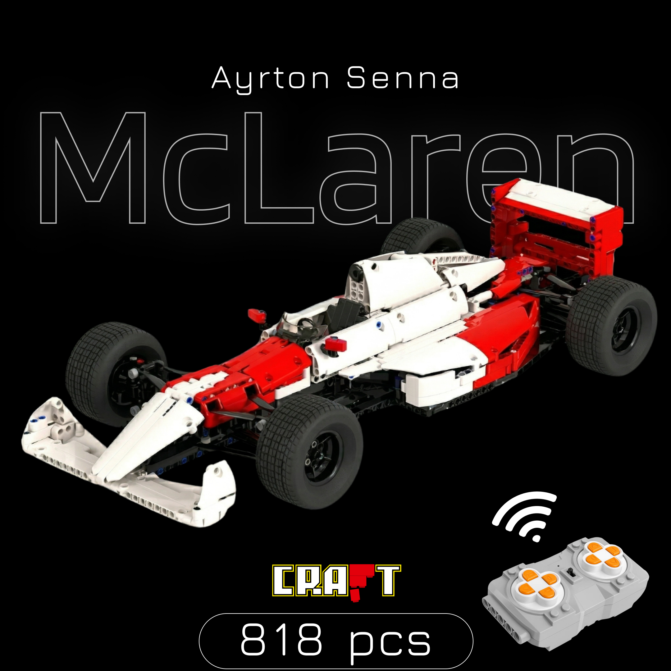Fórmula 1 - McLaren Ayrton Senna (818 peças) – Brics Craft