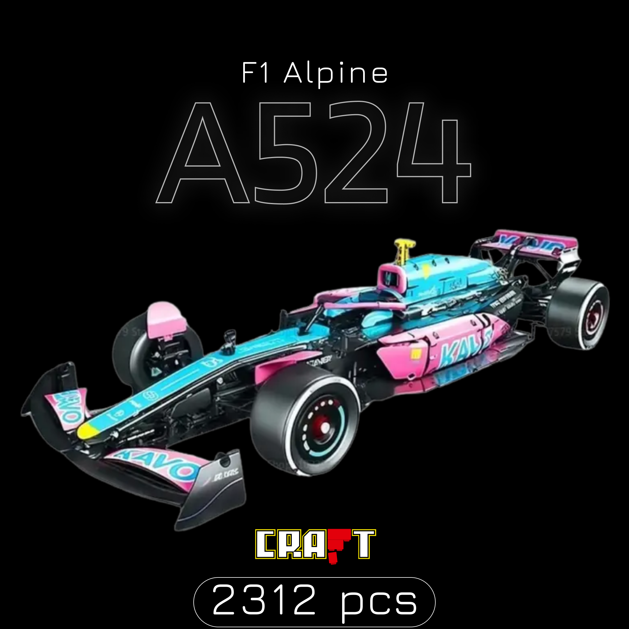 Fórmula 1 - Alpine A524 (2312 peças) – Brics Craft