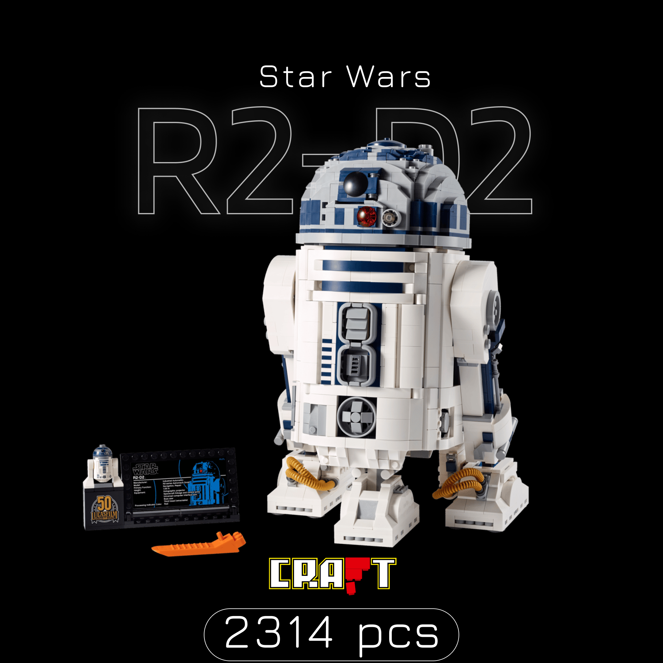 Star Wars - R2-D2 (2314 peças) – Brics Craft