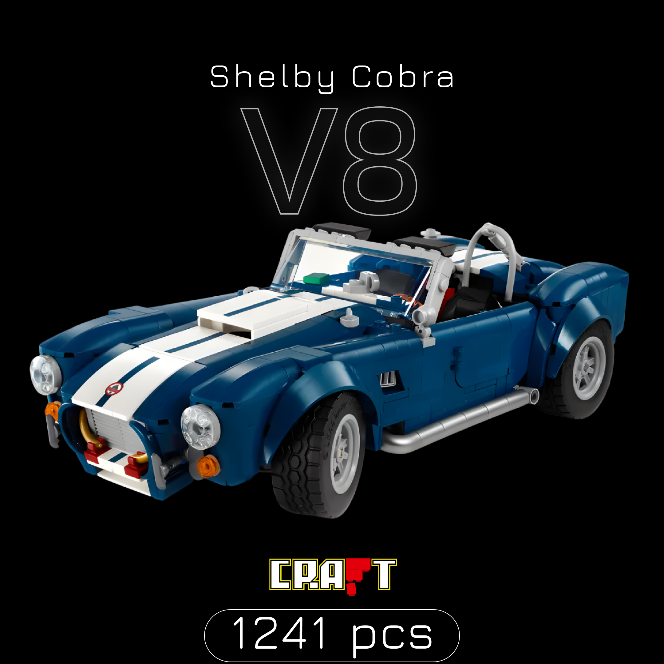Shelby Cobra V8 (1241 peças) – Brics Craft