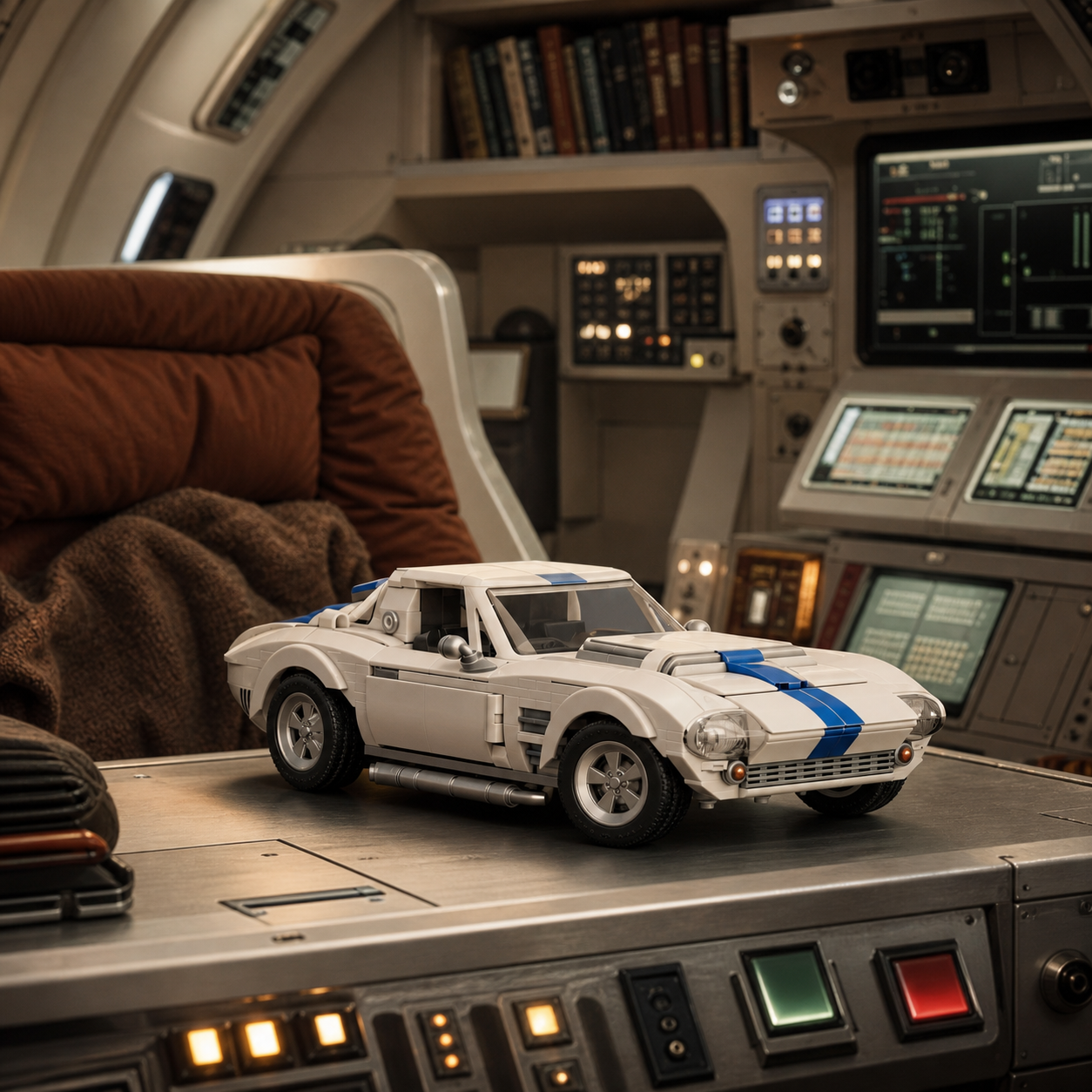 Hot Wheels Corvette Grand Sport (918 pcs) — 02 ambiente cockpit retro