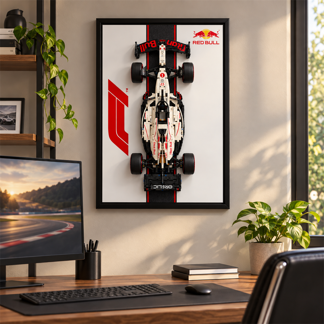 Quadro para Fórmula 1 - Max Verstappen RB21 com listra
