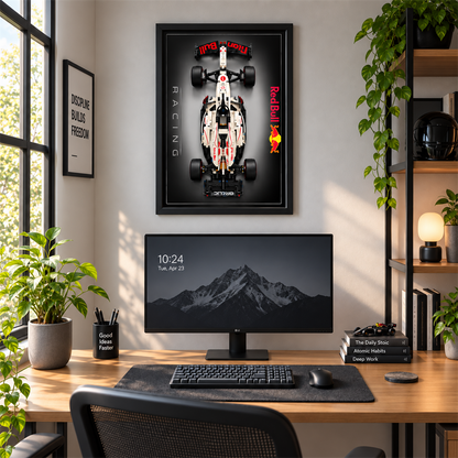 Quadro para Fórmula 1 - Max Verstappen RB21 degradê
