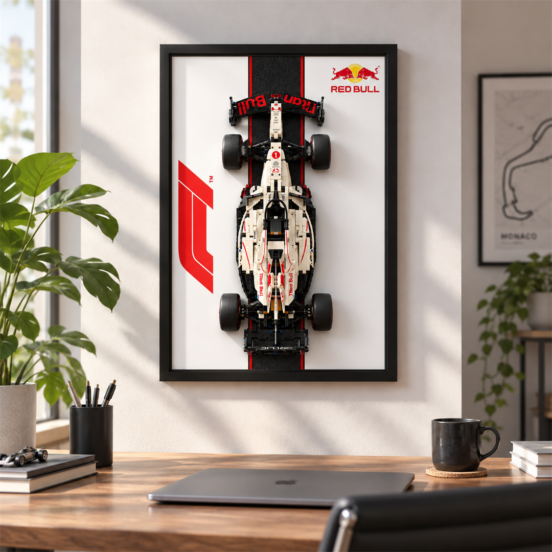 Quadro para Fórmula 1 - Max Verstappen RB21 com listra