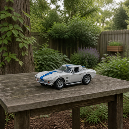 Hot Wheels Corvette Grand Sport (918 pcs) — 06 ambiente jardim