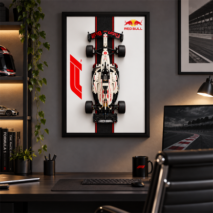 Quadro para Fórmula 1 - Max Verstappen RB21 com listra