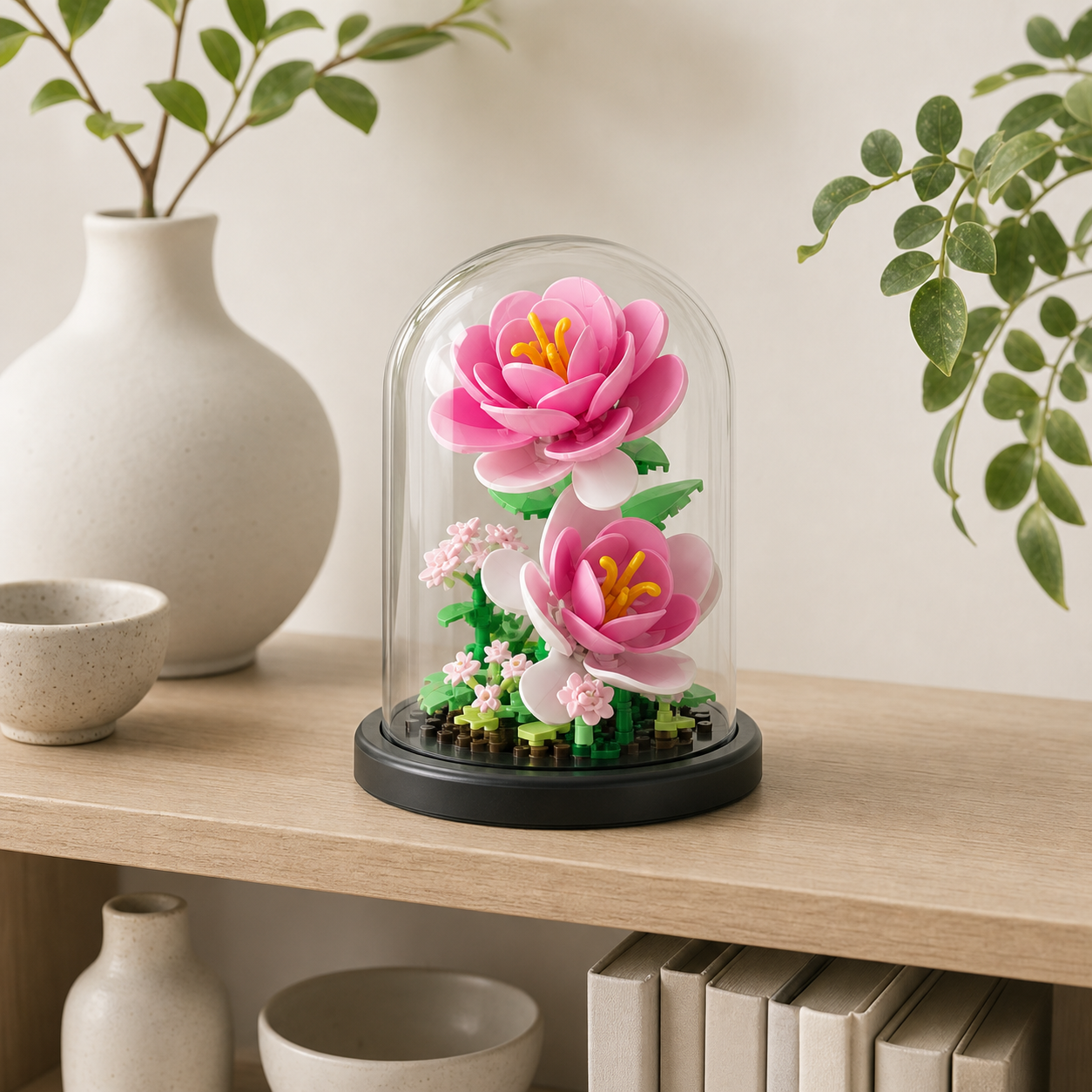 redoma-de-flor-de-lotus-rosa-20260527-155333-11 prateleira botanica minimalista