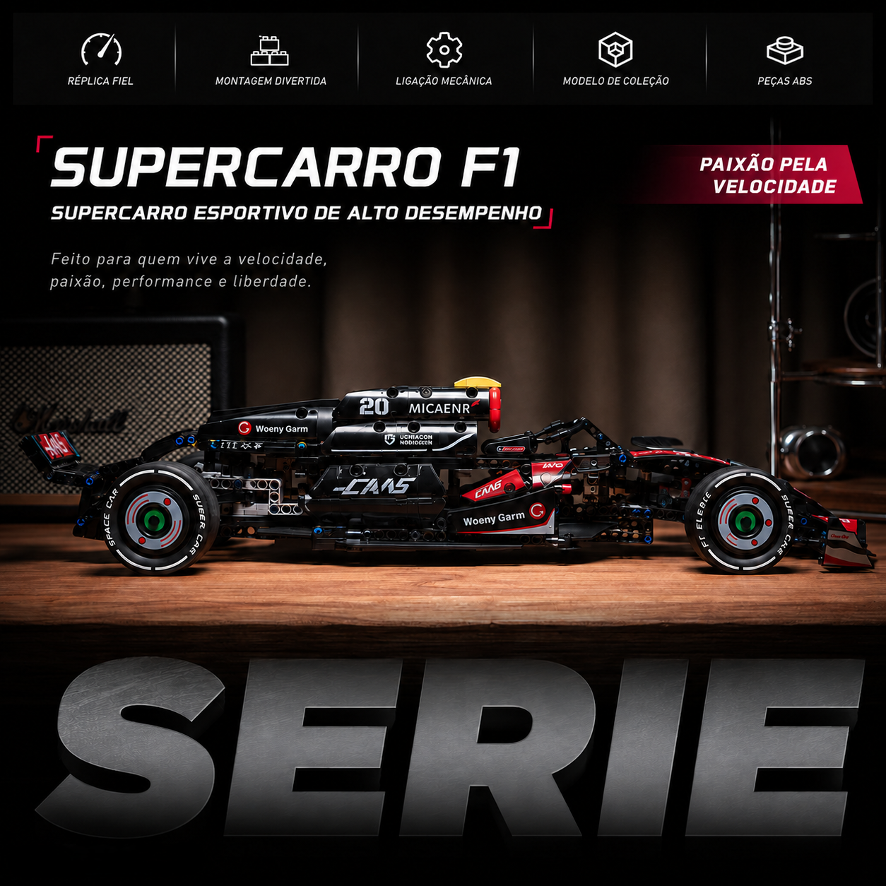 Fórmula 1 Haas VF-24 (1420 peças)