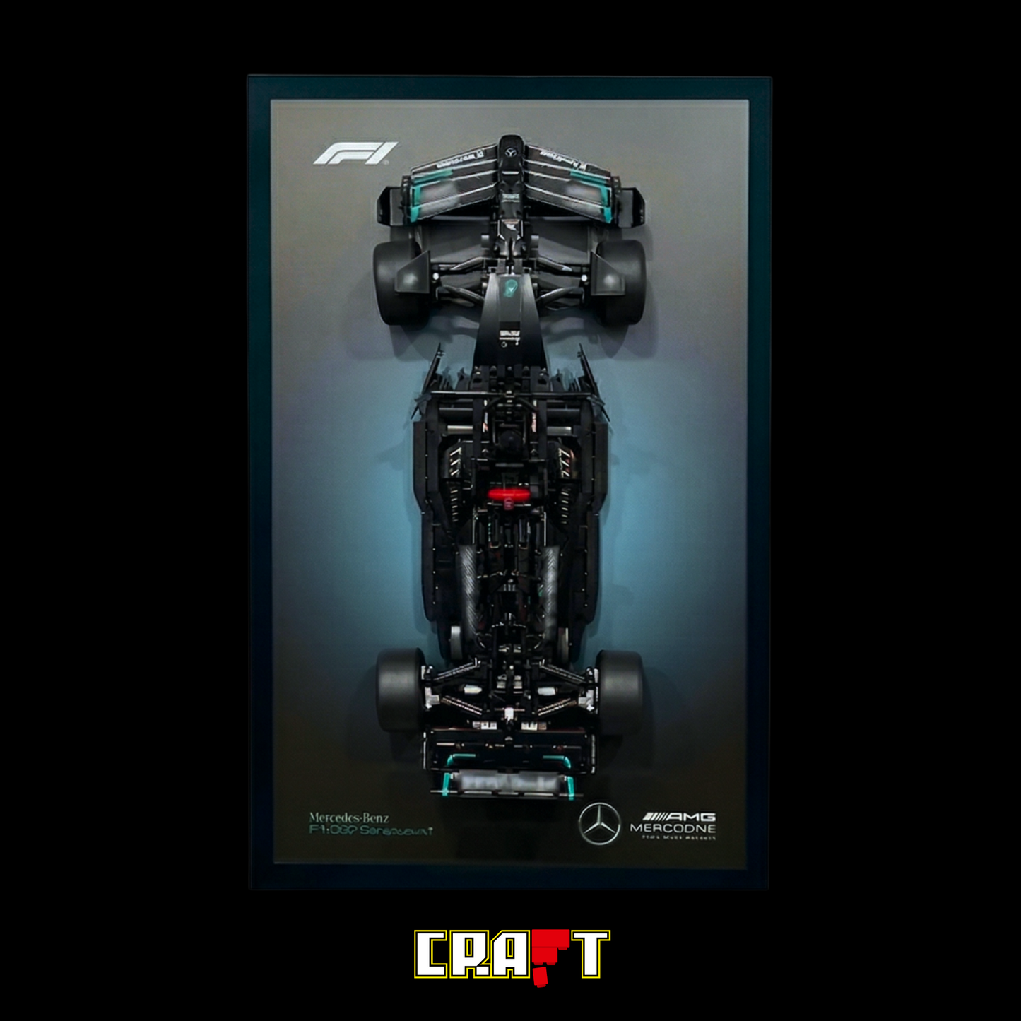 Compre Junto! Miniatura da Fórmula-1 Mercedes AMG W14 + Quadro Fosco