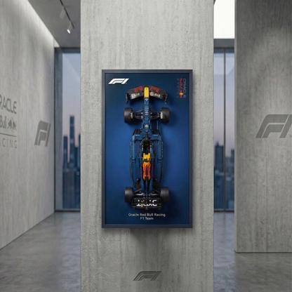 Compre Junto! Miniatura de Fórmula-1 Red Bull RB20 + Quadro Fosco