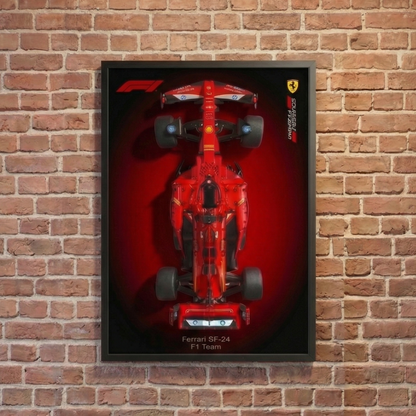 Compre Junto! Miniatura de Fórmula-1 Ferrari SF24 + Quadro Fosco