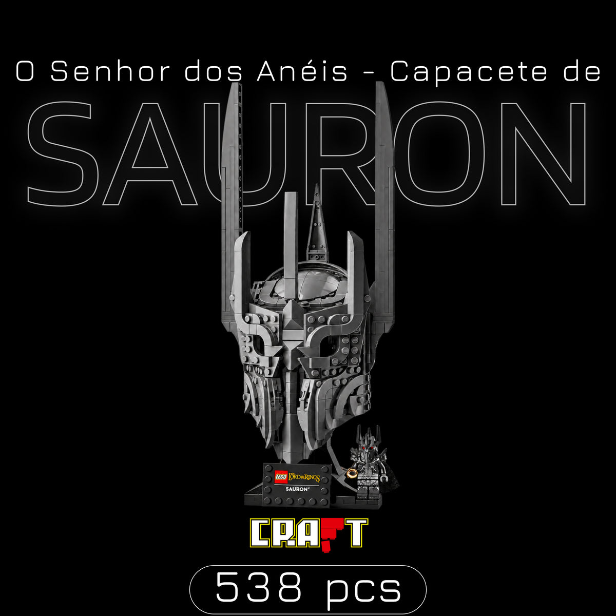 O Senhor dos Anéis - Capacete de Sauron (538 peças)