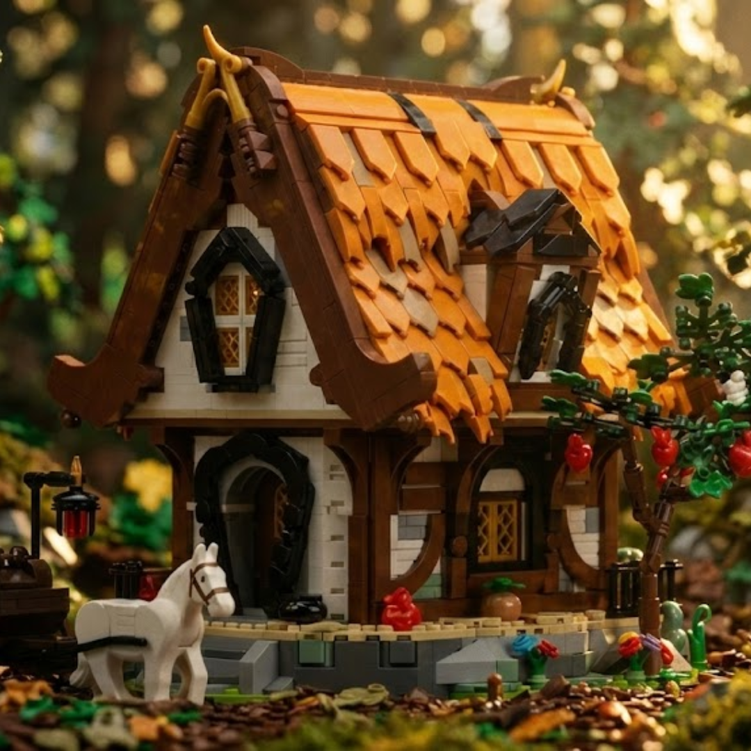 Cabana Medieval de Troncos (2192 peças) - Brics Craft