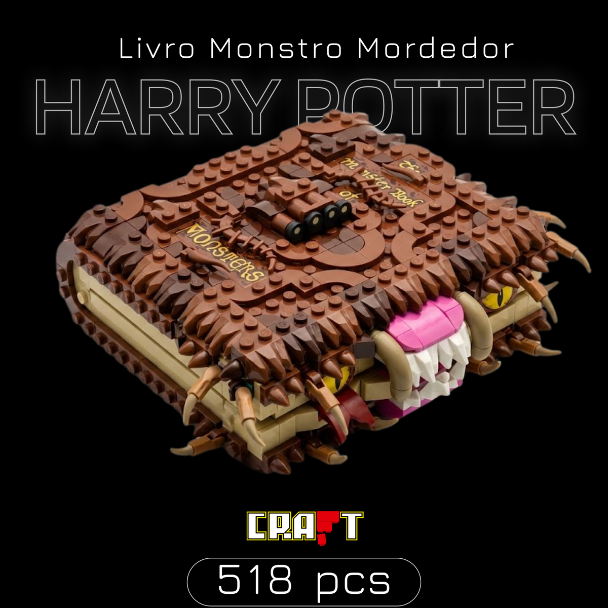 Harry Potter - Livro Monstro Mordedor (518 peças)