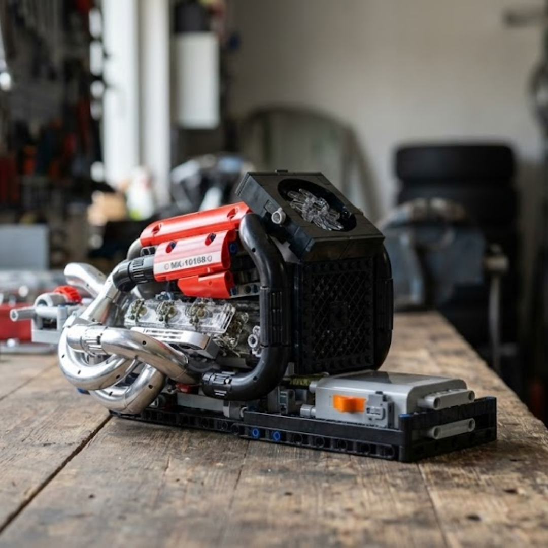 Motor V6 STR13 Motorizado (980 peças) - Brics Craft