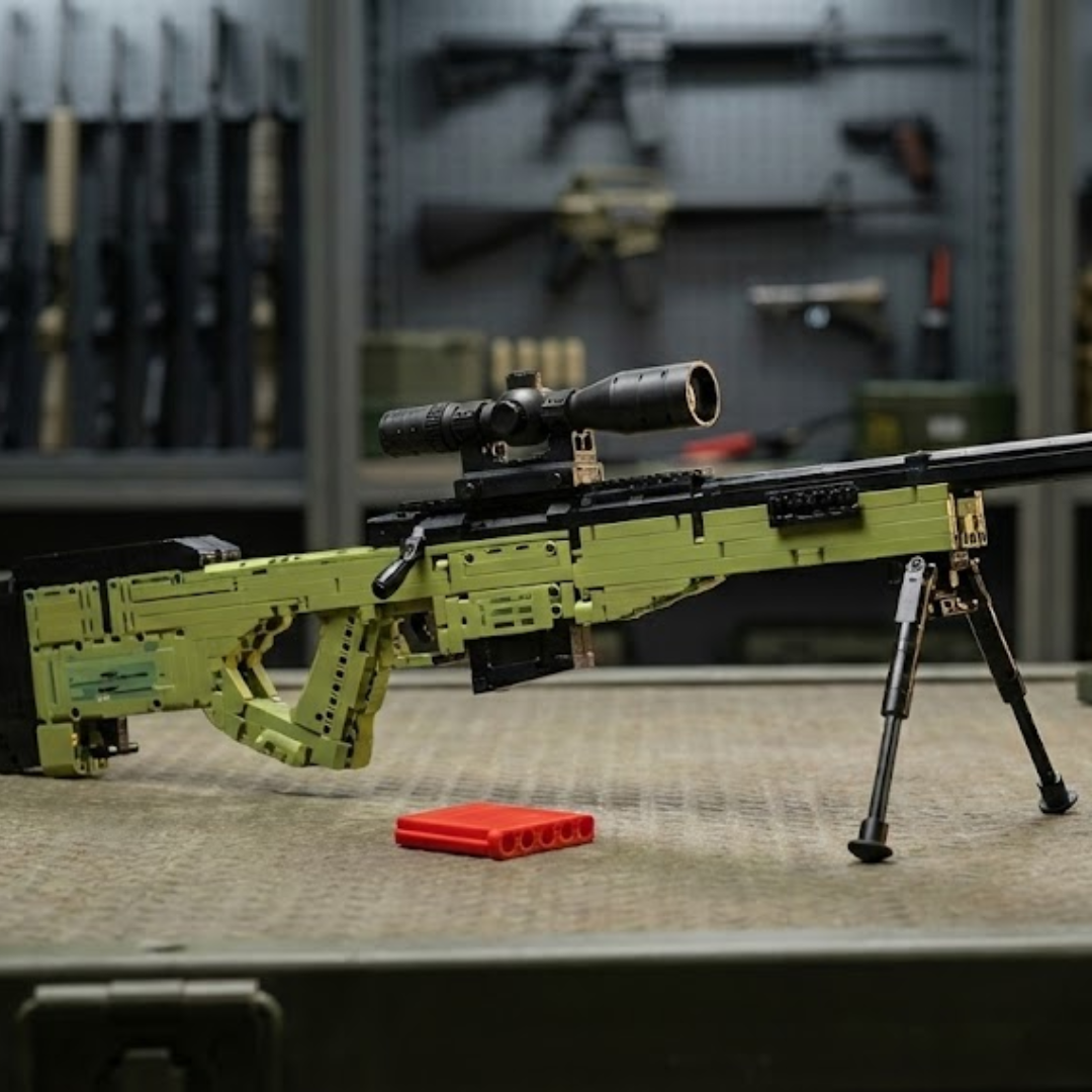 Franco-Atirador Ártico: AWM L96 (1628 peças) - Brics Craft