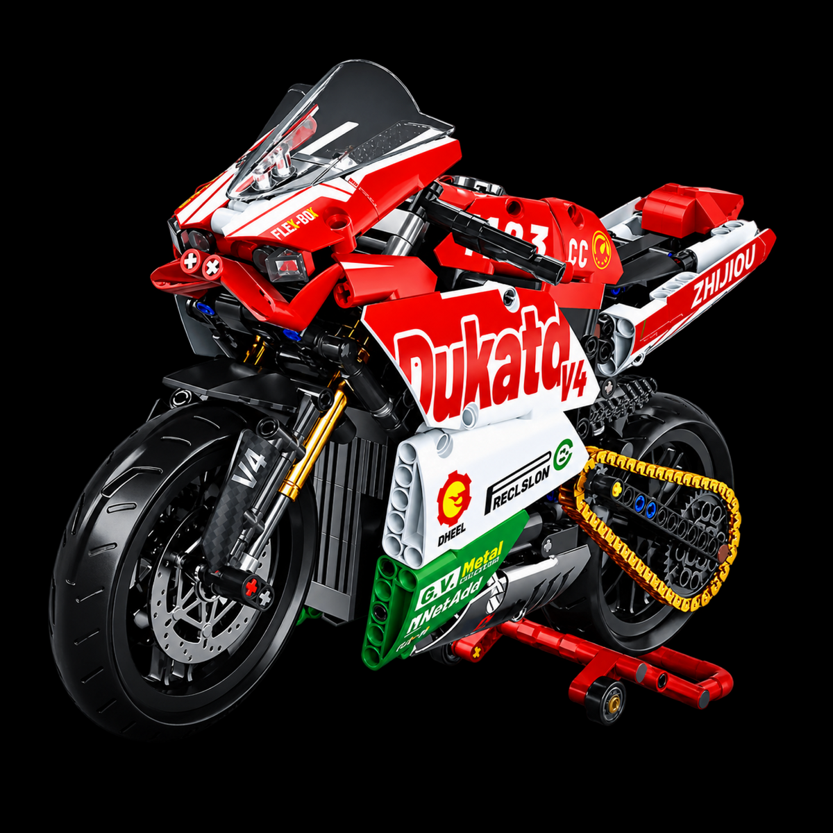 Compre Junto! Ducati V4 +Kawasaki Ninja H2R + Bugatti Diavel (2363 peças)
