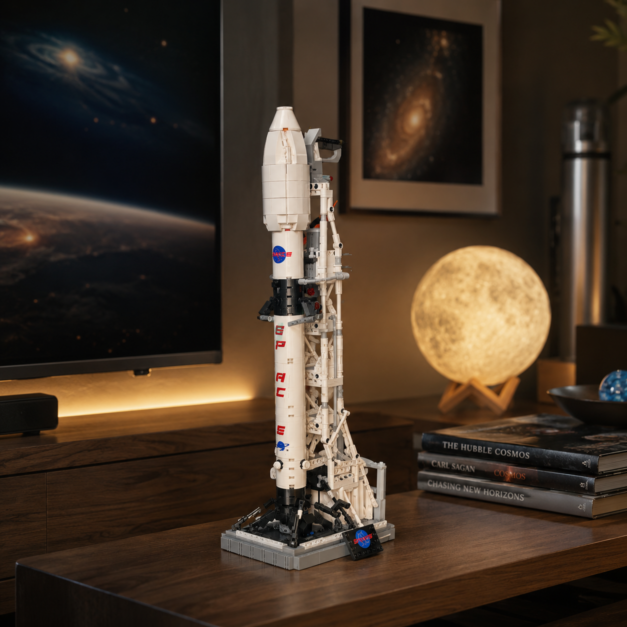 Foguete Espacial X do Programa de Aterrissagem na Lua (869 peças)