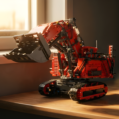 Escavadeira - Liebherr R 9800 Vermelha (4767 peças)