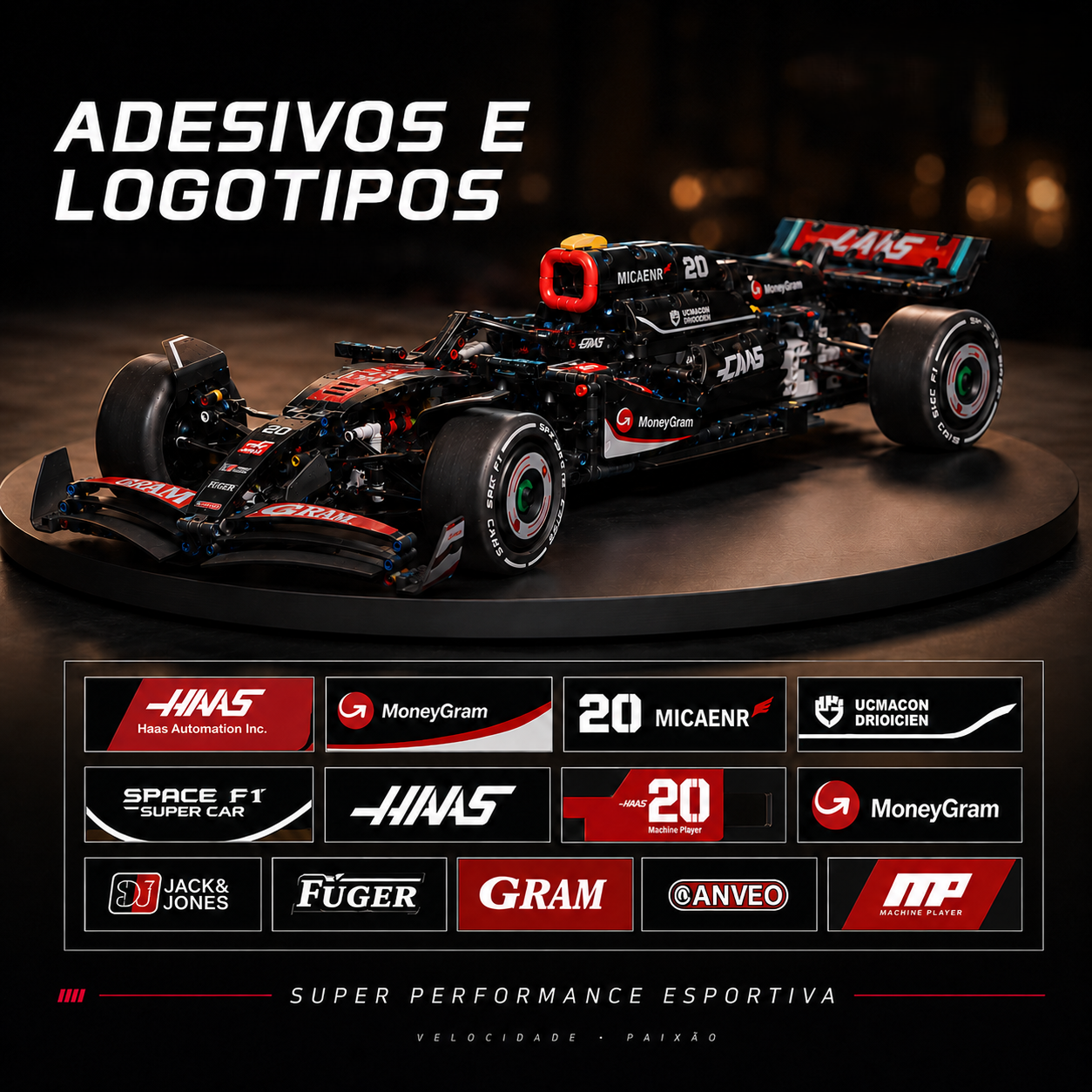 Fórmula 1 Haas VF-24 (1420 peças)