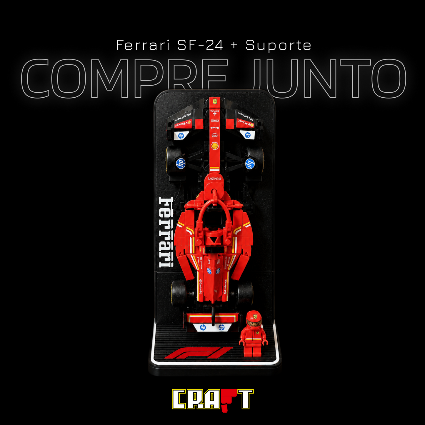 Compre Junto! Speed Champion Ferrari SF-24 + Suporte - Capa