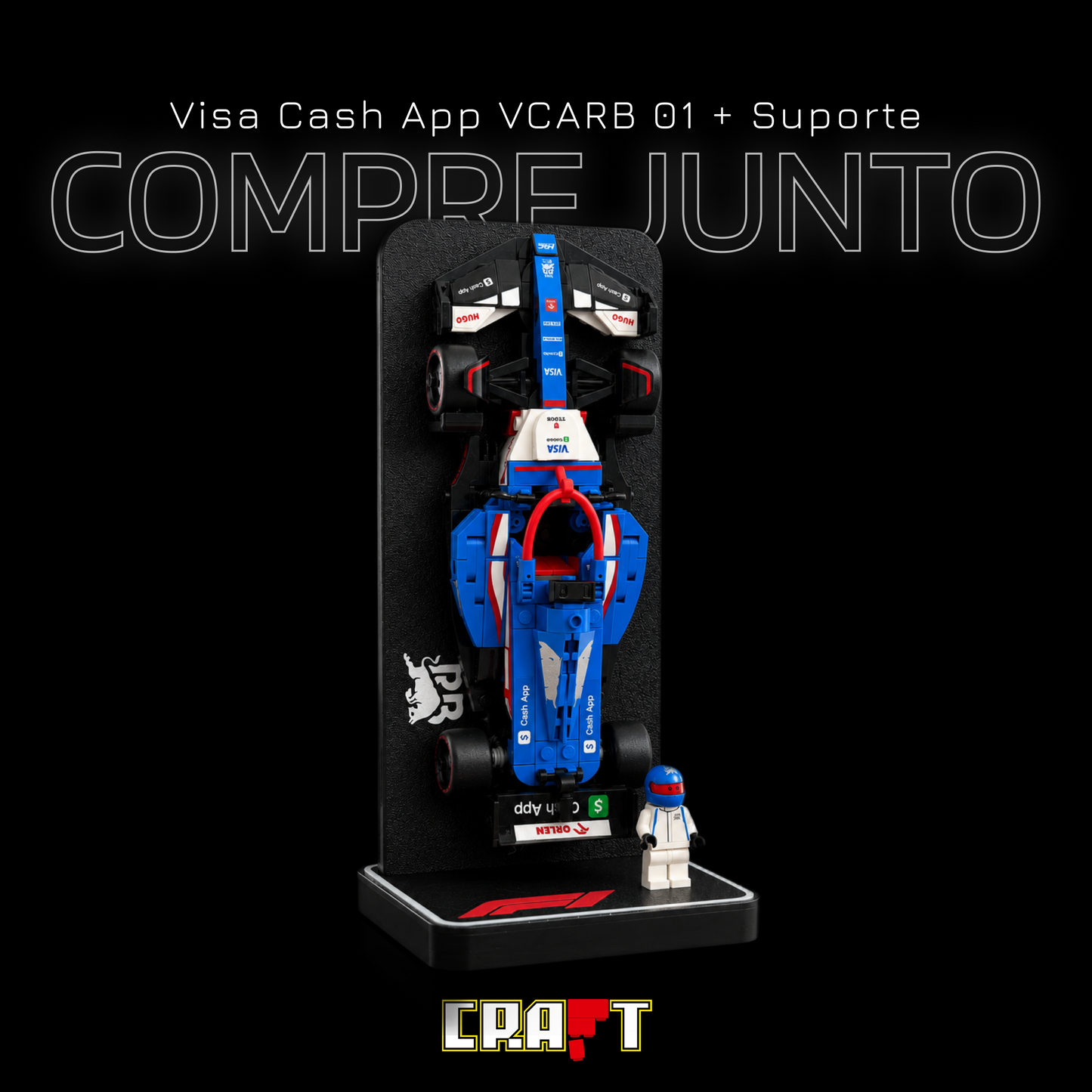 Compre Junto! Speed Champion Visa Cash App VCARB 01 + Suporte - Capa