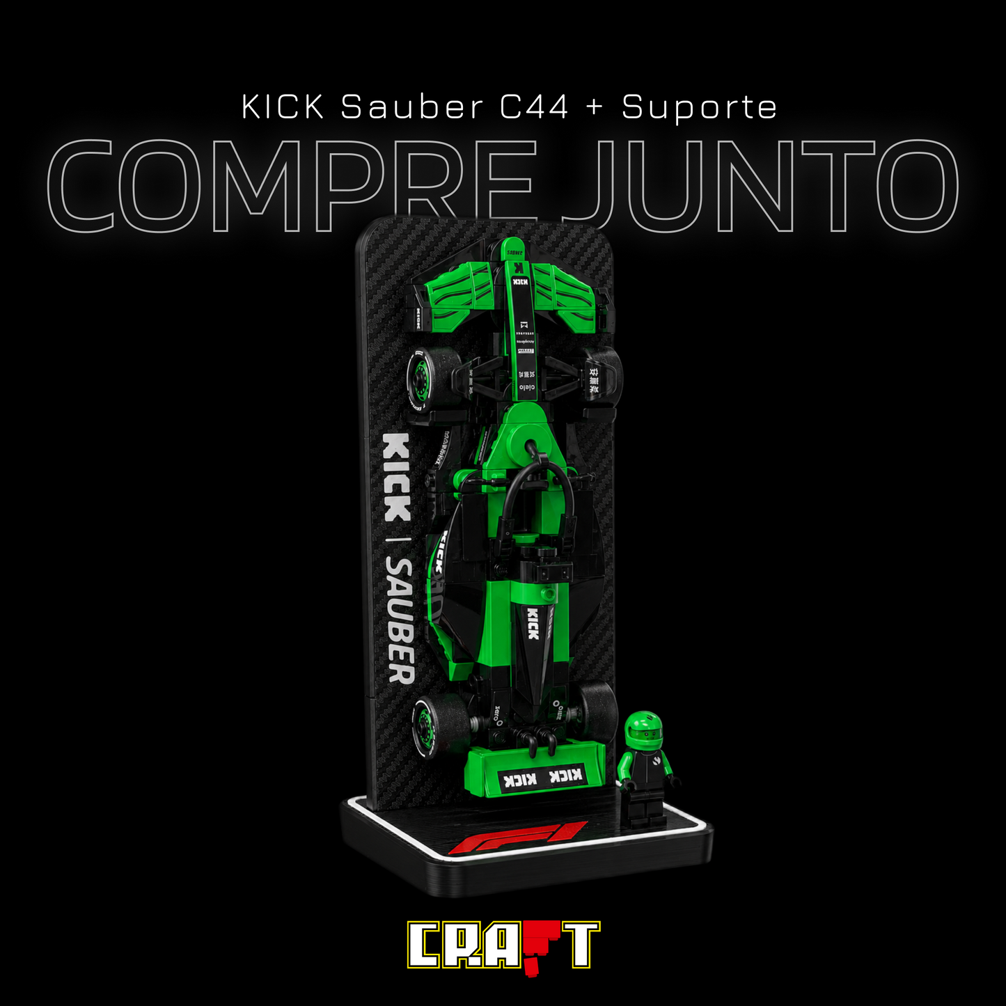 Compre Junto! Speed Champion KICK Sauber C44 + Suporte - Capa