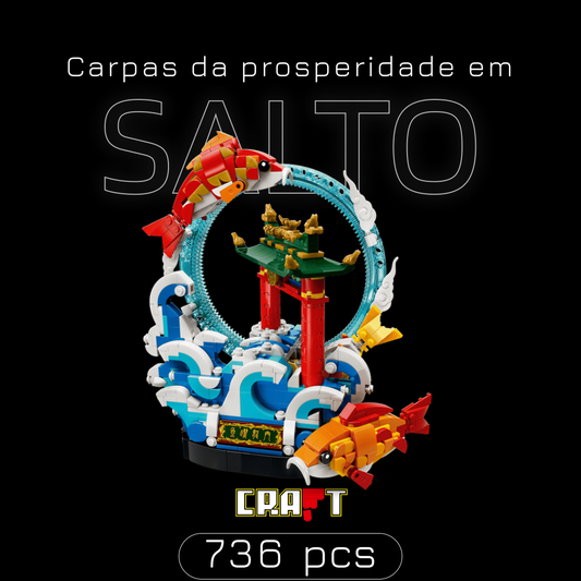 Carpas da Prosperidade em Salto (736 peças) - imagem de capa 1 - Brics Craft