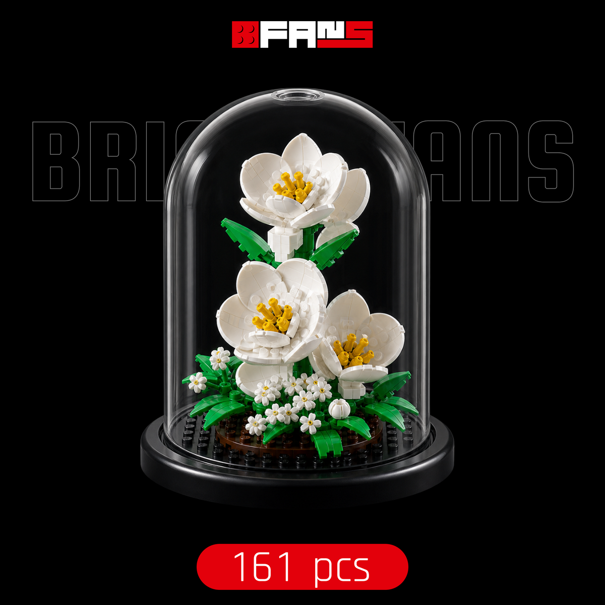 Redoma de Orquídea Branca (161 peças) | Capa 1
