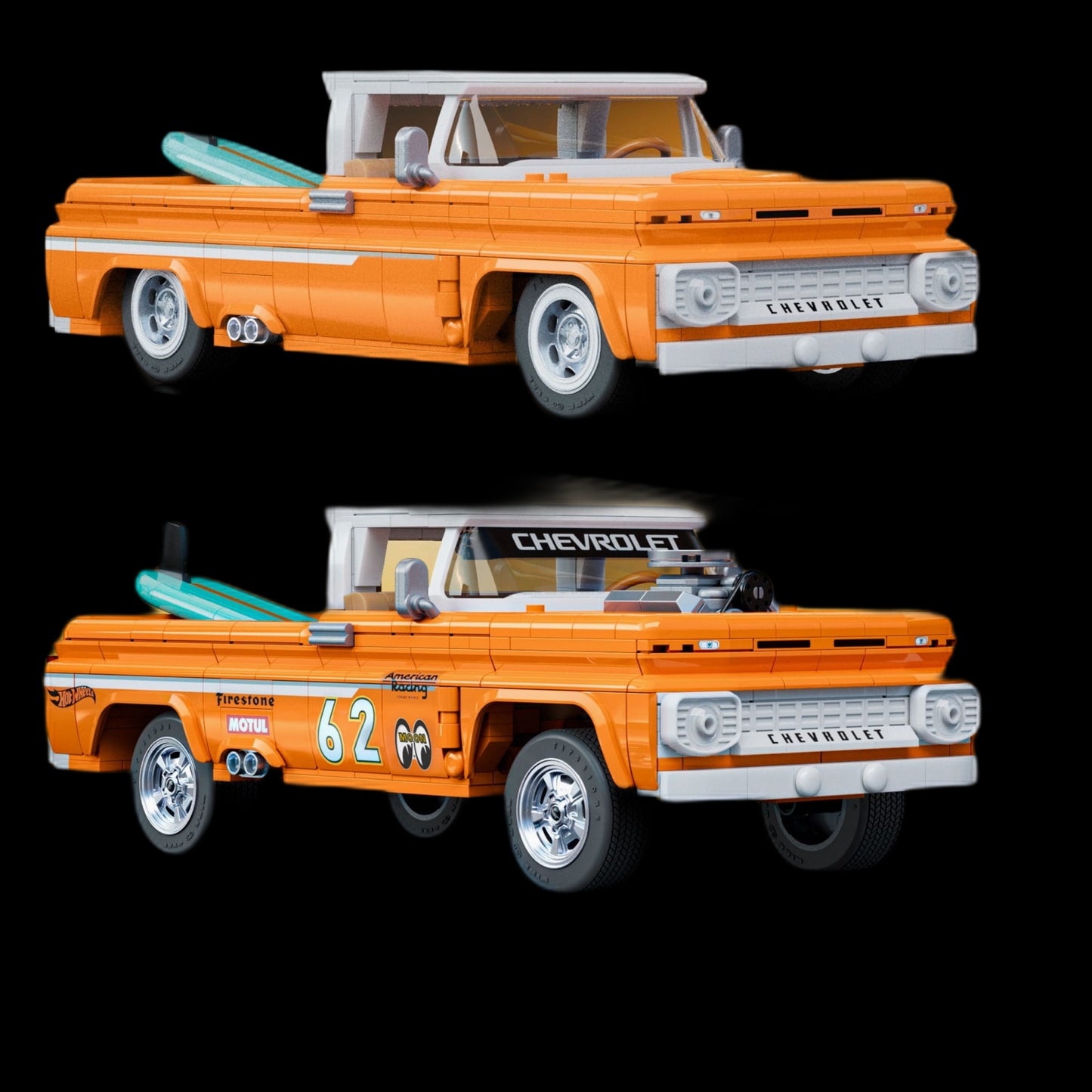 Hot Wheels - Custom 62 Chevy Pickup (858 peças) | Capa 2