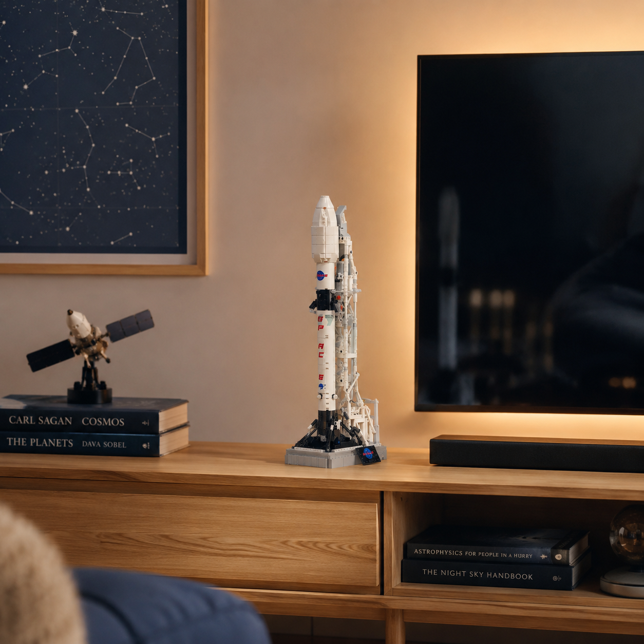 Foguete Espacial X do Programa de Aterrissagem na Lua (869 peças)