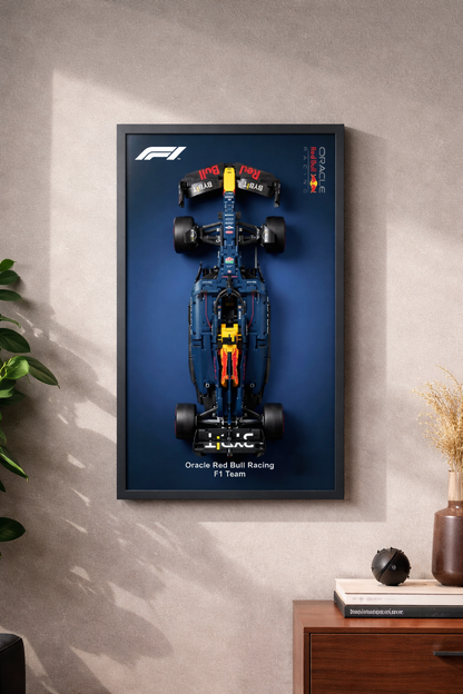 Compre Junto! Miniatura de Fórmula-1 Red Bull RB20 + Quadro Fosco