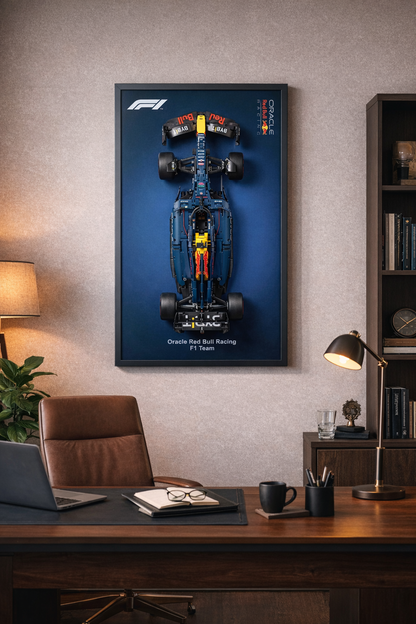 Compre Junto! Miniatura de Fórmula-1 Red Bull RB20 + Quadro Fosco