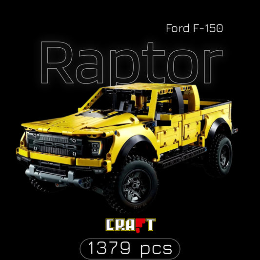Ford F-150 Raptor Amarelo (1379 peças)