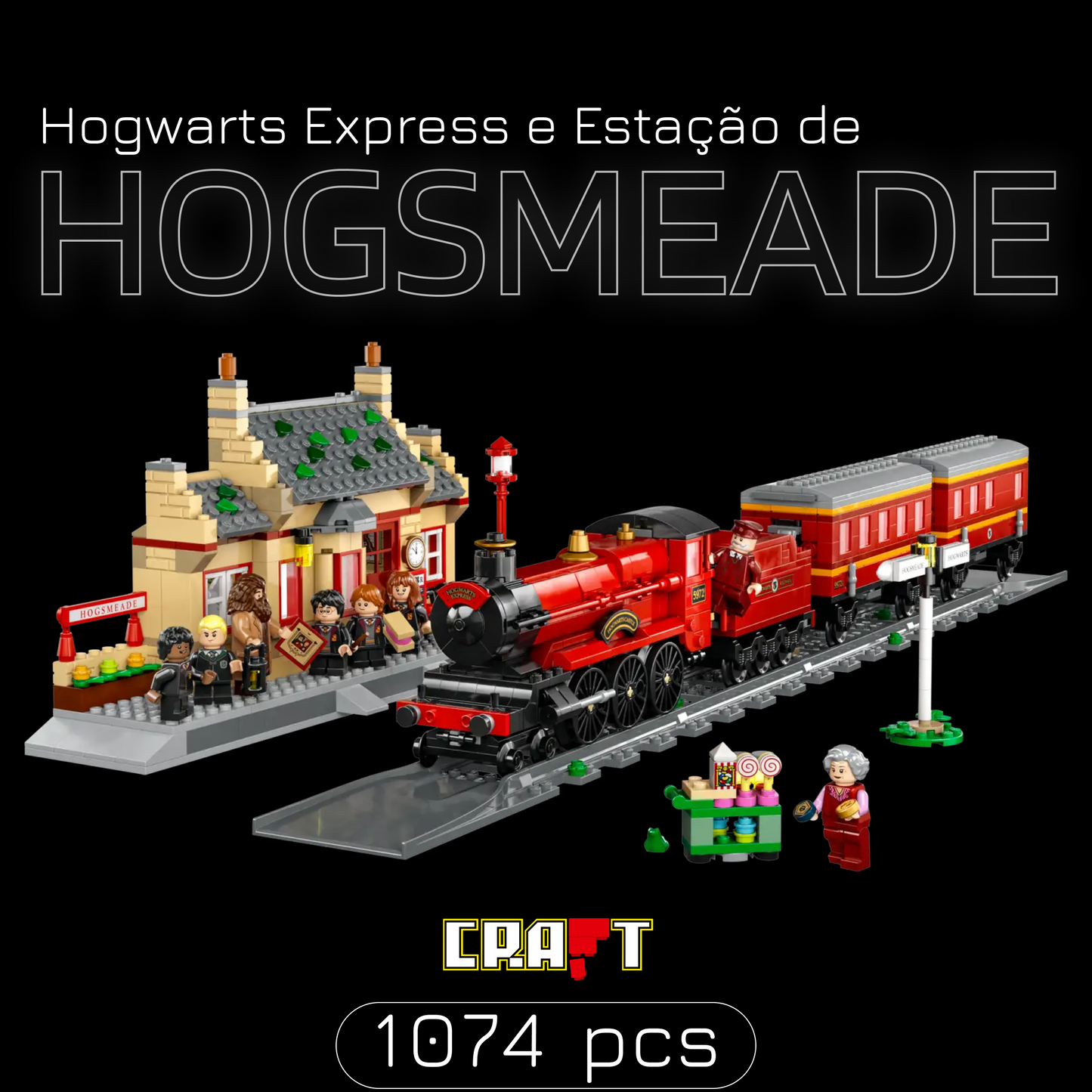 Harry Potter - Expresso de Hogwarts e Estação de Hogsmeade (1074 peças)