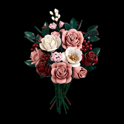 Buquê Rosa Blush (834 peças) - Brics Craft