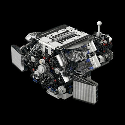 Motor W12 Twin Turbo (871 peças) - Brics Craft