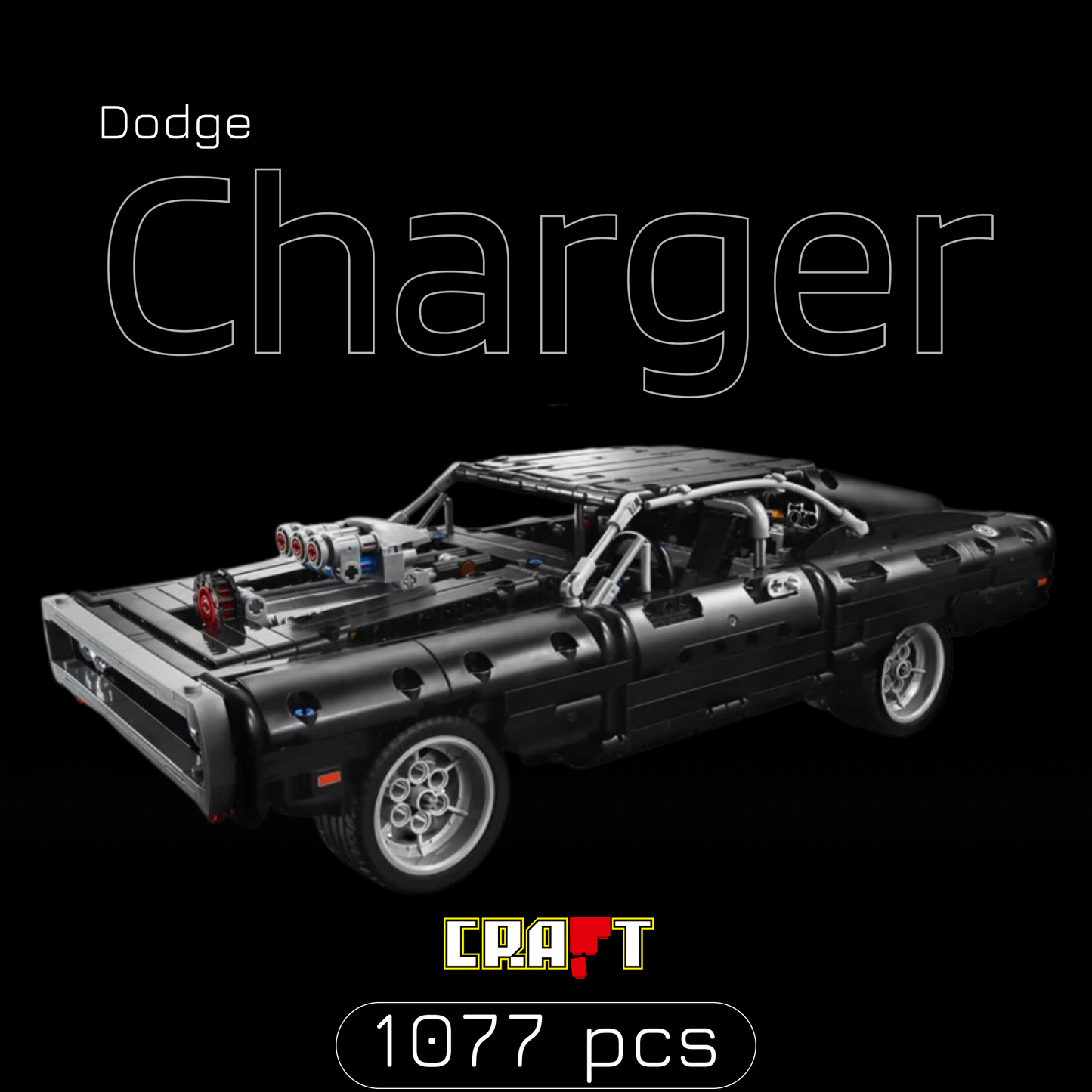 (75% OFF) Dodge Charger 1970 - Velozes e Furiosos (1077 peças)