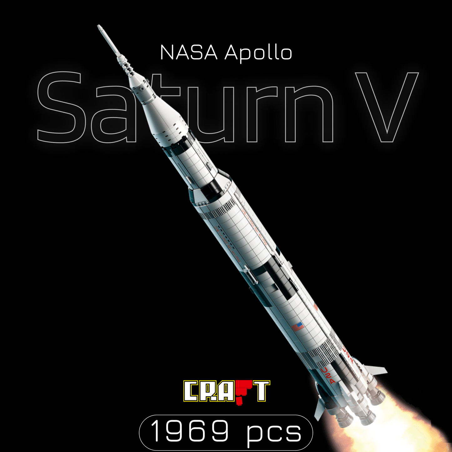 Apollo 5 - NASA AS-204 Saturno V (1969 peças)