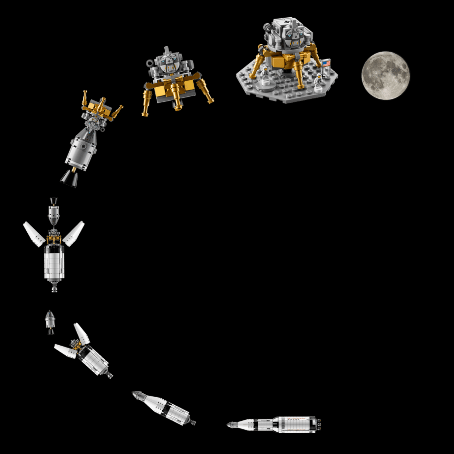 Apollo 5 - NASA AS-204 Saturno V (1969 peças)