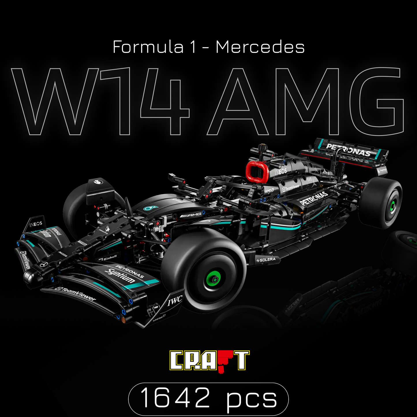 Fórmula 1 - Mercedes-AMG W14 (1642 peças)