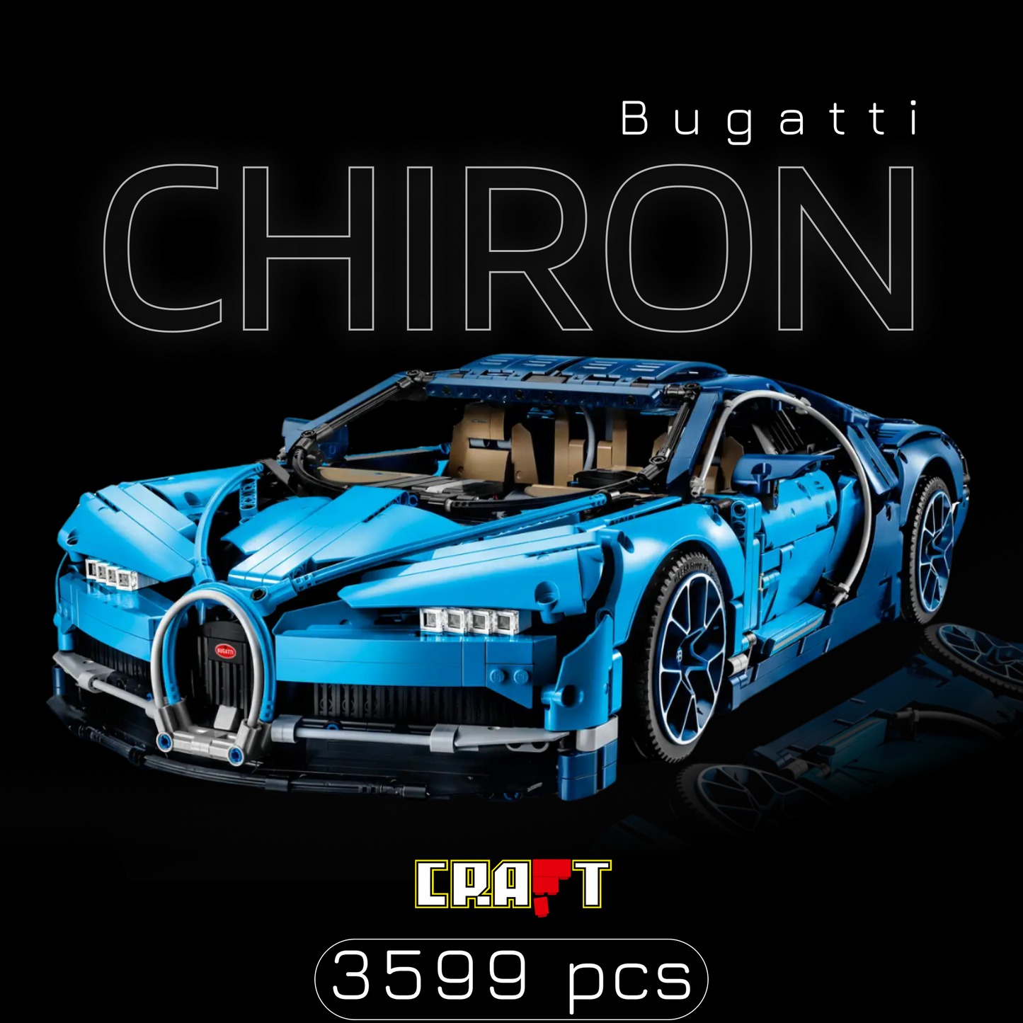 Bugatti Chiron (3599 peças)