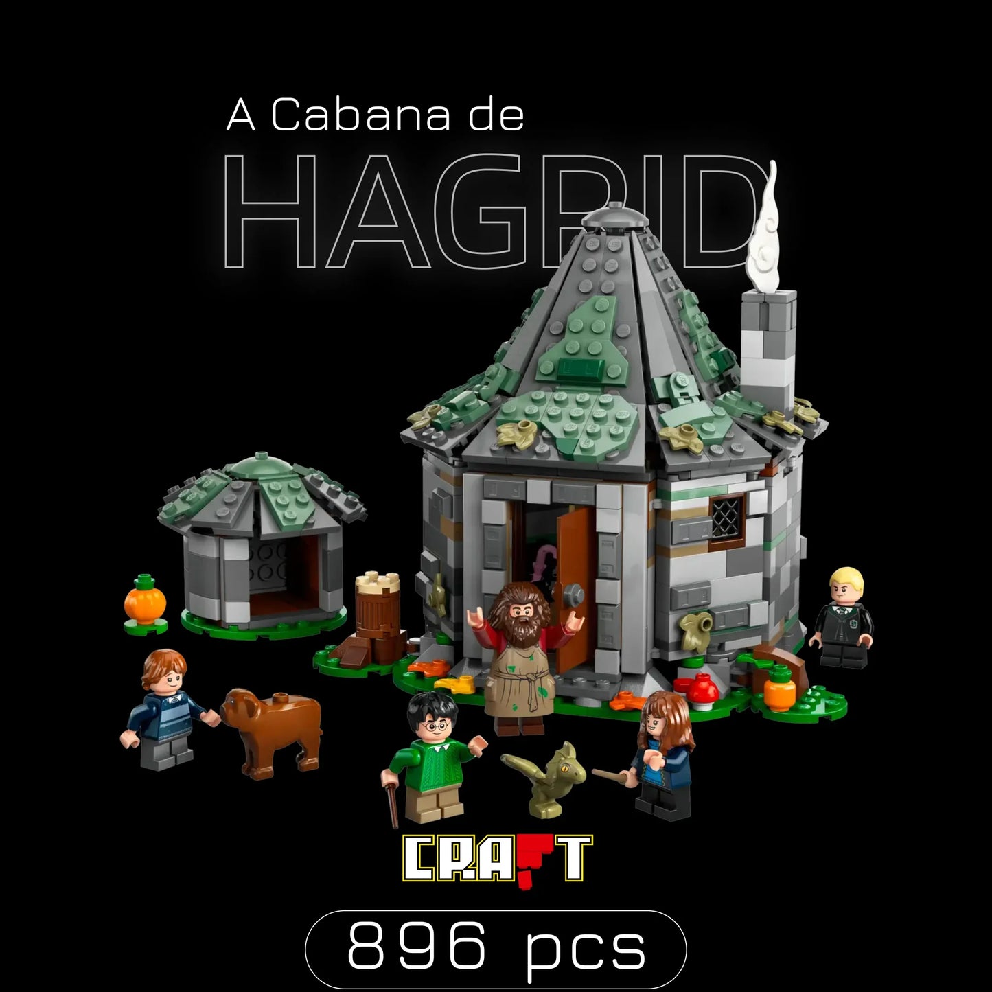 A Cabana de Hagrid: Uma Visita Inesperada (896 peças)