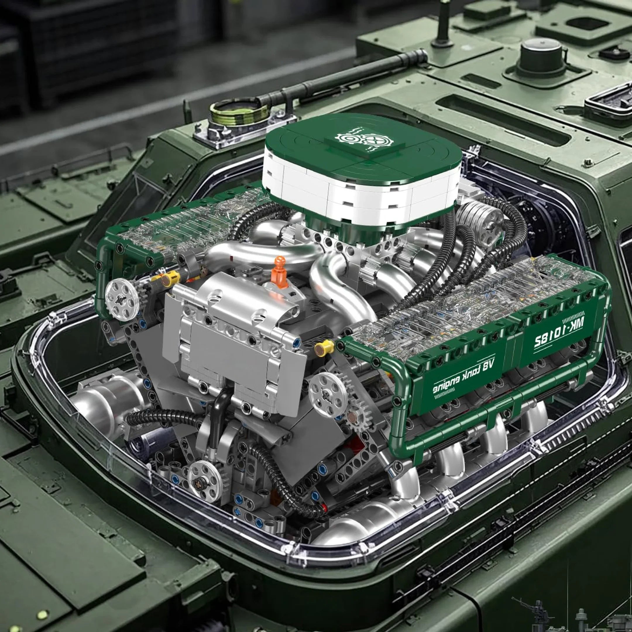 Motor V8 (2250 peças) – Brics Craft