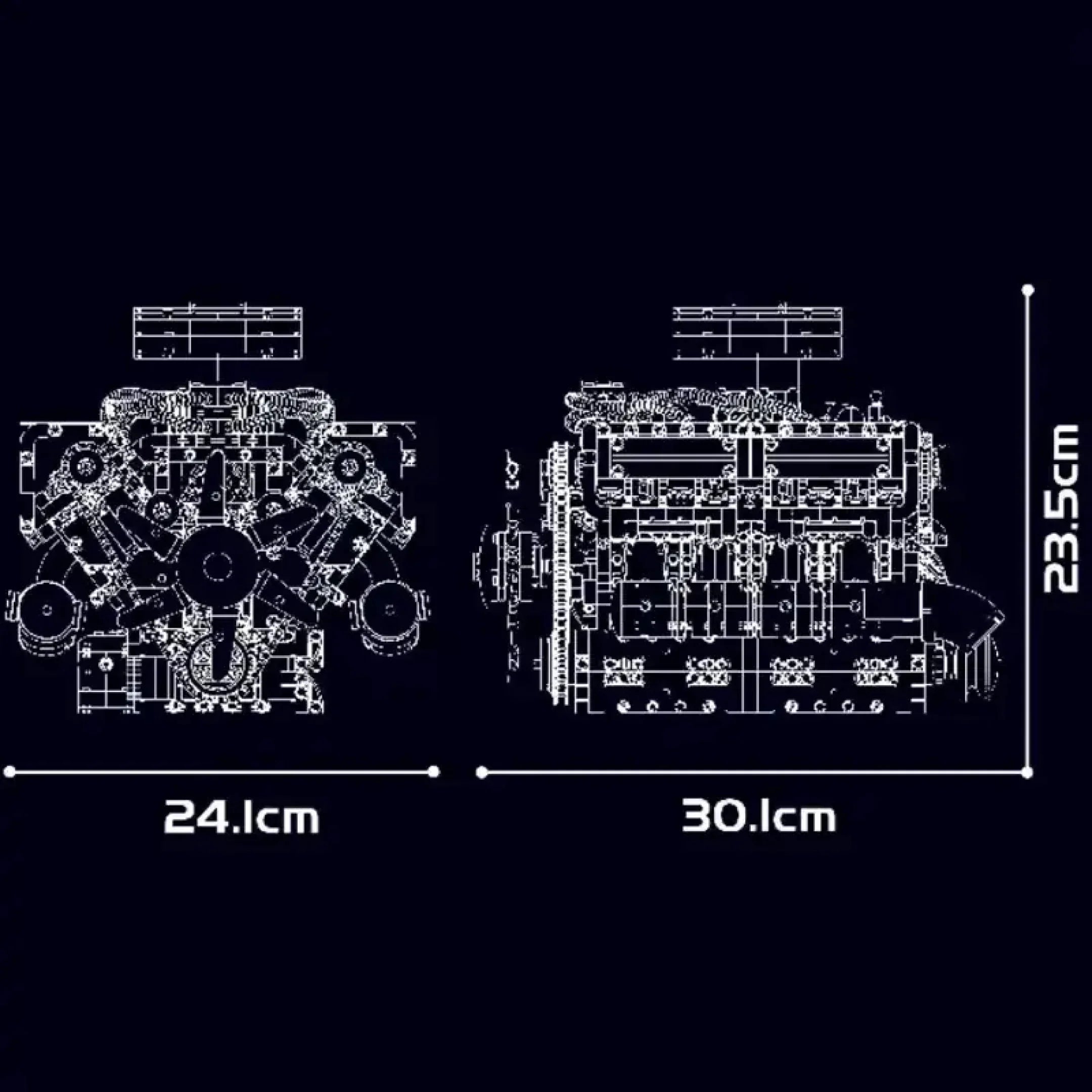 Motor V8 (2250 peças) – Brics Craft
